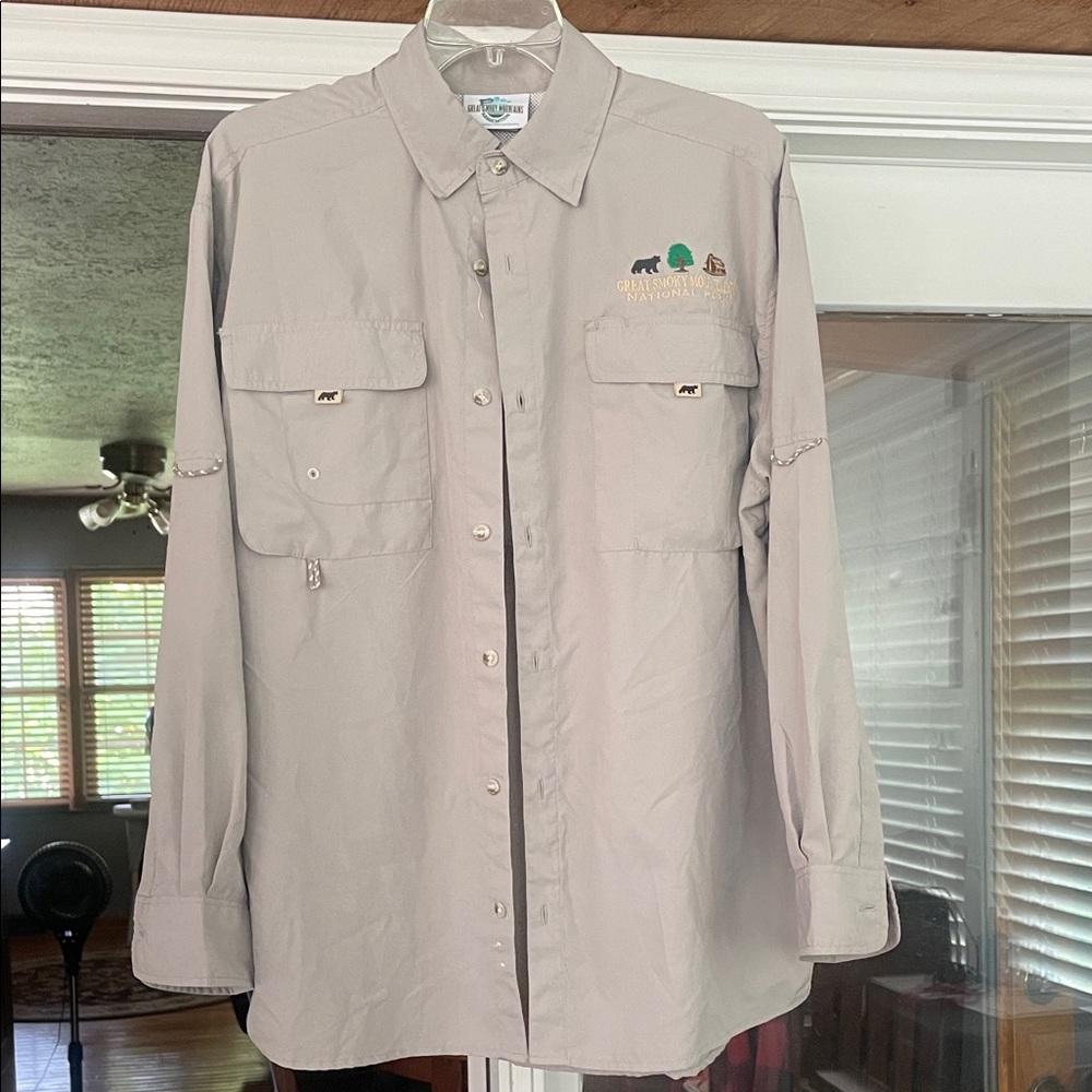 Great Smoky Mountain s Light Tan Outdoor Shirt